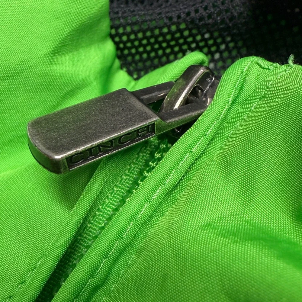 Adidas Colorblock Full Zip Windbreaker Mens XL Green Mesh Lined Track Jacket